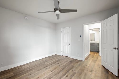 Apartment Bedroom Layout at Menlo Terrace Apartments in Los Angeles, CA 90006