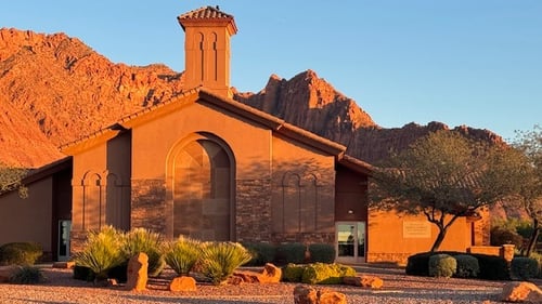 The Church of Jesus Christ of Latter-day Saints building in Ivins, Utah, at 625 East Center Street.