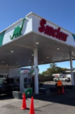 Sinclair Gas Station Fueling Island