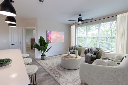Living Room at The District at Riverside in Chattanooga, TN