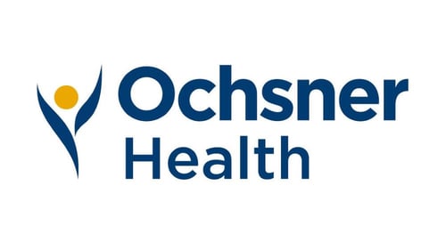 Ochsner Health logo with navy letters and white background