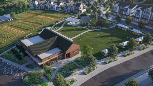 Future community center and sustainable garden