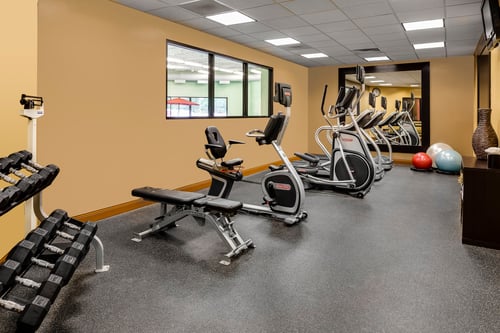 Our 24-hour On-Site fitness center features all new equipment.
