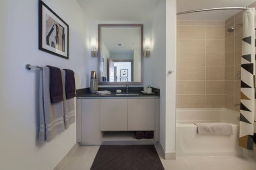 Bathroom with exceptional fixtures and finishes
