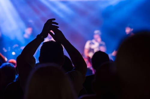 man at a concert