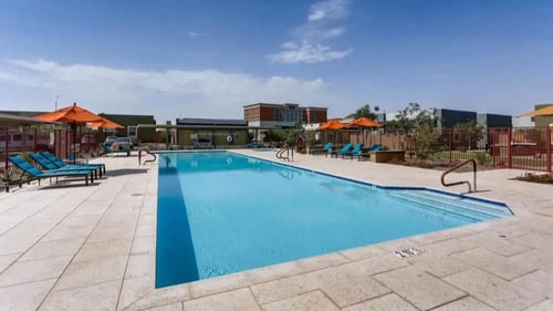 pool deck and sun lounges at avilla Deer Valley in Phoenix, AZ