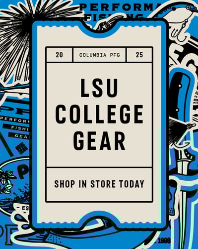 LSU College gear ticket to shop in store.
