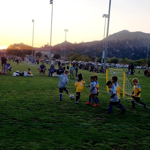Children's soccer game