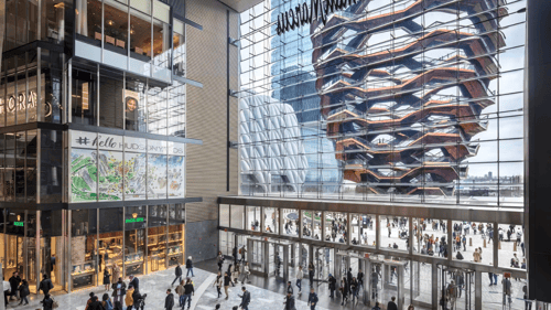 Interior of Hudson Yards Mall