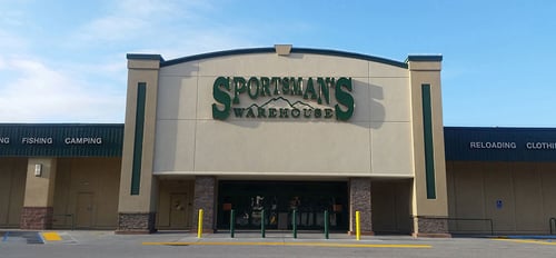 The front entrance of Sportsman's Warehouse in Juneau