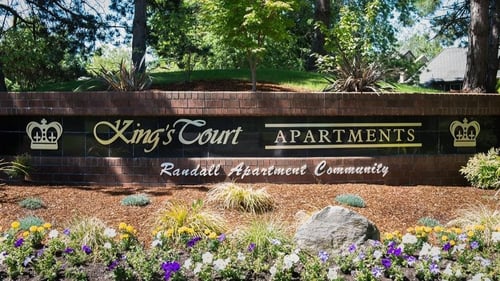 Kings Court Property Entry Monument Sign at King's Court in Beaverton, OR