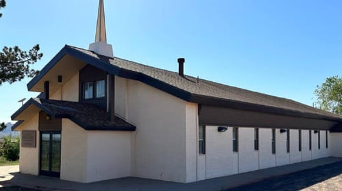 The Church of Jesus Christ of Latter-day Saints meetinghouse in Kaibito, Arizona, where members gather for worship and service