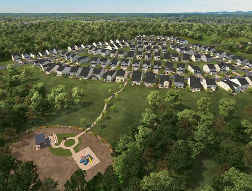 Neighborhood Rendering of Westbriar Woods