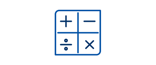 Mathematical symbols icon.