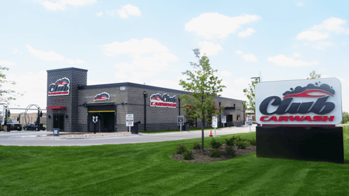 View of Wichita, Kansas Club Car Wash