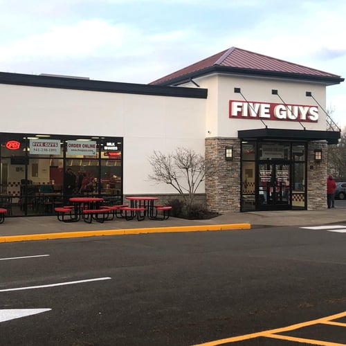Five Guys at 845 NW 9th St. in Corvallis OR.