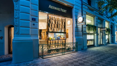 View of a Audemars Piguet boutique.