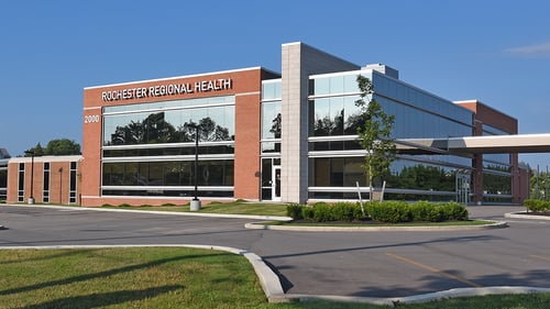 Exterior image of Rochester Regional Health Bay Creek Medical Campus which houses the Pediatric clinic