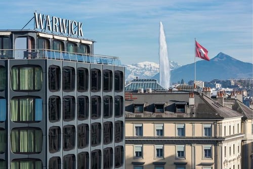 Façade de l'hôtel Warwick Geneva