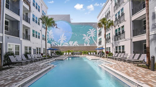 Resort-Style Pool at The Foundry Luxury Apartments in Tampa, FL