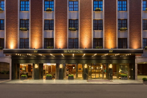 Entrance of Warwick Brussels Hotel