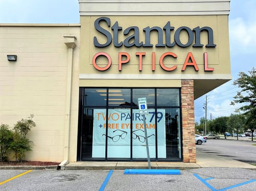 Storefront at Stanton Optical store in Mobile, AL 36608