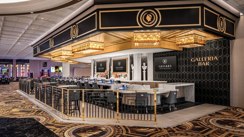 Galleria Bar at Caesars New Orleans seating and bar area.