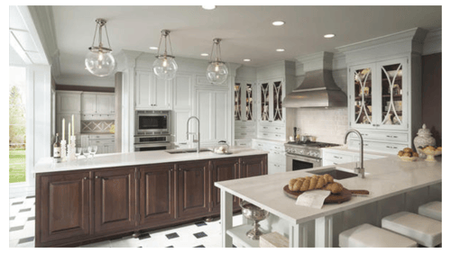 newly renovated white and brown kitchen
