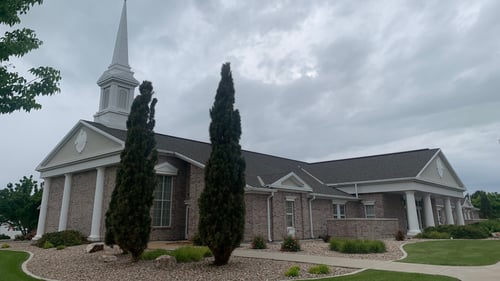 Northeast corner of the building