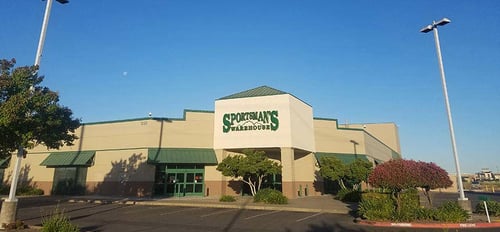 The front entrance of Sportsman's Warehouse in Rohnert Park