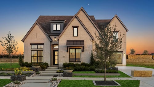 Exterior of the Southgate Homes model home at Windsong Ranch 71' Series in Prosper, TX.