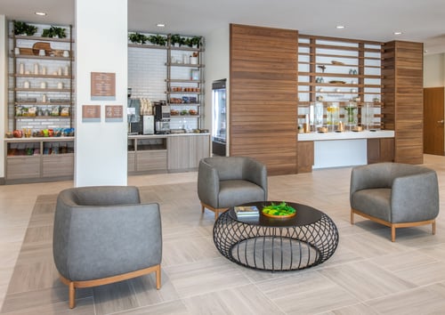 Welcome to our hotel lobby with free Wi-Fi.