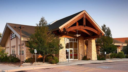 Exterior photo of Ent Credit Union Stetson Hills Service Center in Colorado Springs, Colorado.