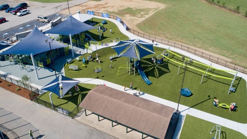 Aerial View of Recreational Concepts' Playground