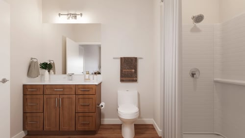 Bathroom at The Landing at Hub City in Plymouth, WI 53073