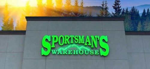 The front entrance of Sportsman's Warehouse in Kelso