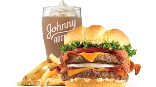 Made-to-order Johnny Rockets burger with crispy fries & hand-spun milkshakes – best burgers in Windsor for casual dining near Caesars Windsor.