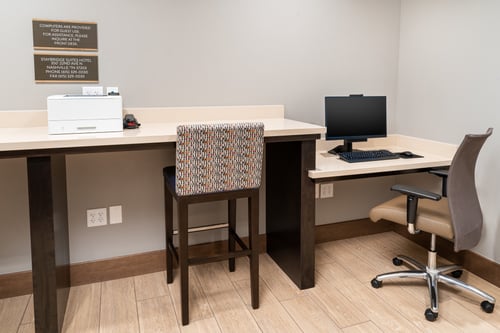 Stay productive while on the road with our 24/7 business center.