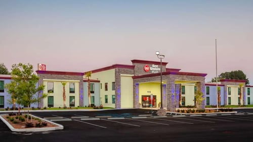 Hotel Exterior at Night