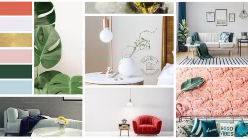 collage of a variety of decorating ideas