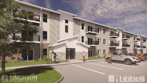 Sagebrook building with a parking lot in front of it, La Vista