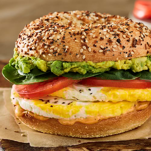 Einstein Bros. Bagels Signature Garden Avocado Egg Breakfast Sandwich