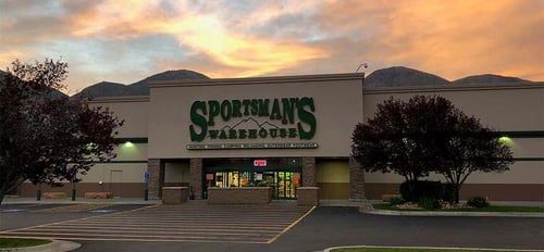 The front entrance of Sportsman's Warehouse in Provo