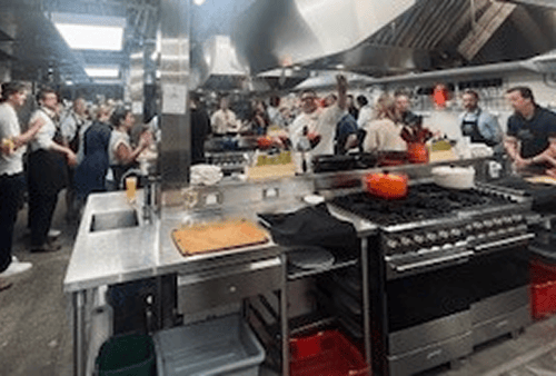 Last night Jason and Curtis had the opportunity to come together with 60 other local financial professionals to compete in a cooking competition for raise money for JoeAnna's House.  This event was organized and host by our friend and colleague here at RBC Dominion Securities Cairy Holtby.  The event was brought together financial advisors from all different firms across the Okanagan and raised over $35,000 for JoeAnna's house.  We were divided into 10 teams of 6 and we had 45 minutes to cook a meal with four mystery ingredients.  We had a lot of laughs and some good spirited competition all while raising money for an amazing cause.  If you wish to learn more about JoeAnna's House and how they serve the entire interior community please check out the link below