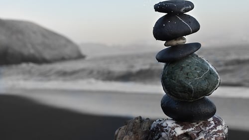 Stack of rocks on a beach