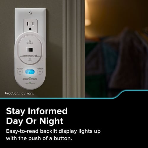 Stay informed day or night with an easy to read backlit display that lights up with the push of a button.