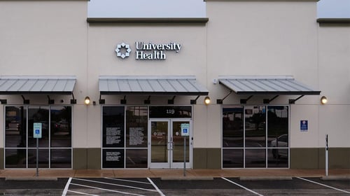 Exterior shot of University Health Converse