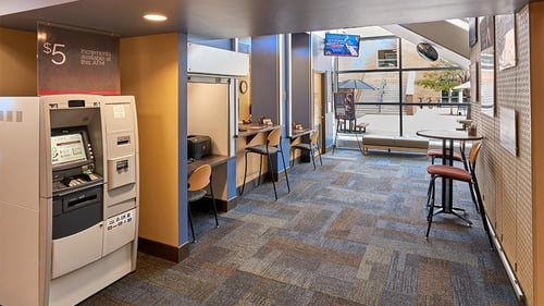Interior photo of Ent Credit Union UCCS Service Center located in University Center