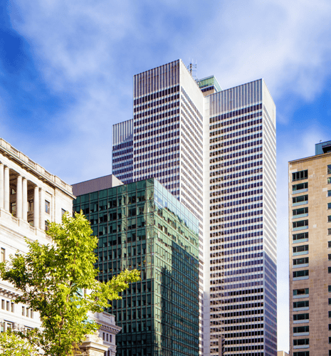 Angular office buildings