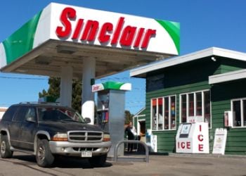 Sinclair Gas Station Fueling Island